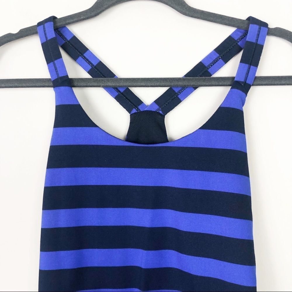 ATHLETA | Bold Stripe Tank Blue Y-Back Medium - Picture 3 of 7